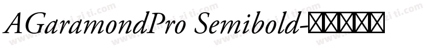 AGaramondPro Semibold字体转换